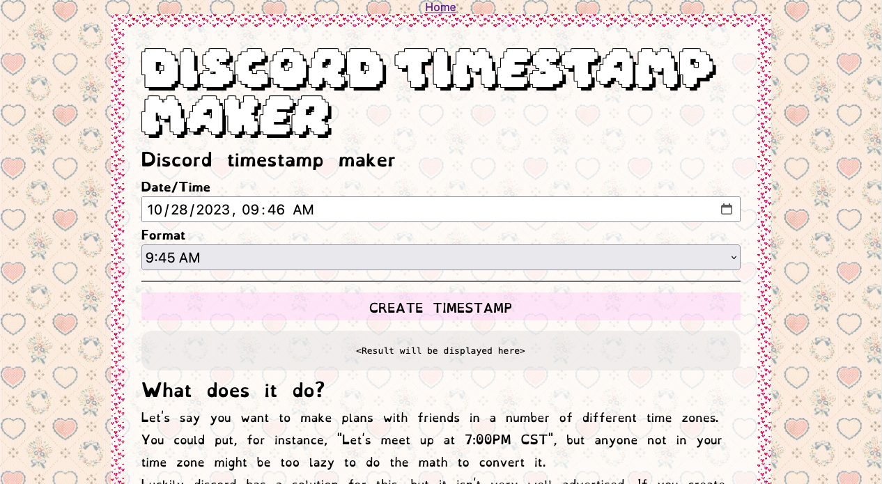 discord-timestamp-generator